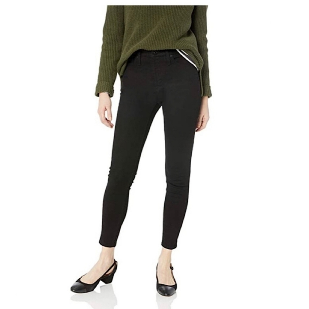 J Crew 10” High Rise Toothpick Skinny Jeans Black Women's 27 EUC